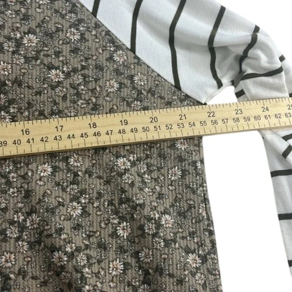 7th Ray Floral Sweatshirt Brown WhiteWomen's Size L - Picture 3 of 8